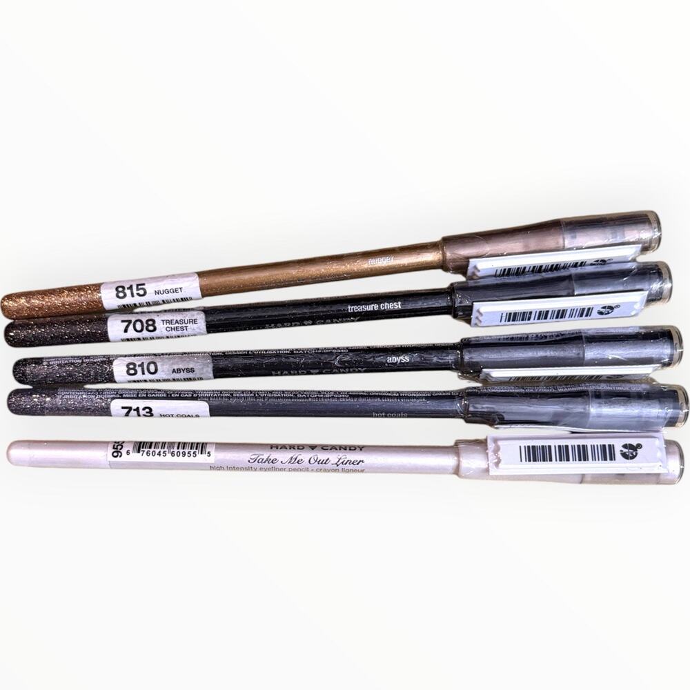 Lot of 5 Hard Candy Take Me Out Liner Glitter Eyeliner Pencils Discontinued NEW - Picture 2 of 10